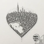 A linework tattoo of the map of the five fami… – tattoo sketch (№1751954898_0, 08.07.2025 06:08) — tattoovalue.net