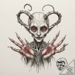 A sketch of the creature from pan’s labyrinth… – tattoo sketch (№1751955235_0, 08.07.2025 06:13) — tattoovalue.net