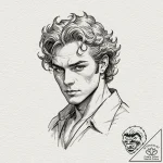 A sketch of dio brando from jojo’s, “wryyyyy!… – tattoo sketch (№1751955402_0, 08.07.2025 06:16) — tattoovalue.net