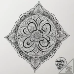 Monk, concept art for tattoo, ornamental tatt… – tattoo sketch (№1751956843_0, 08.07.2025 06:40) — tattoovalue.net