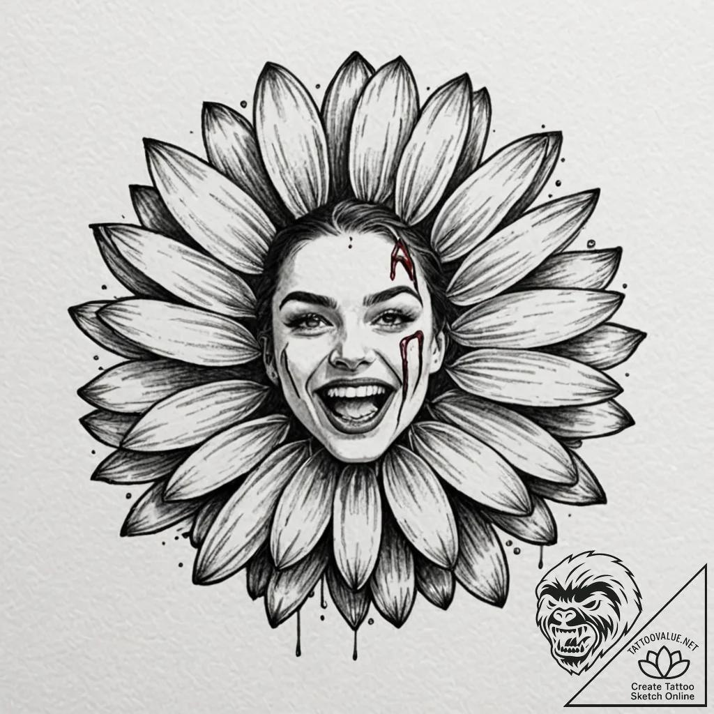 A sketch of daisy domergue from the hateful e... - tattoo sketch (№1751957518_0, 08.07.2025 06:51) — tattoovalue.net