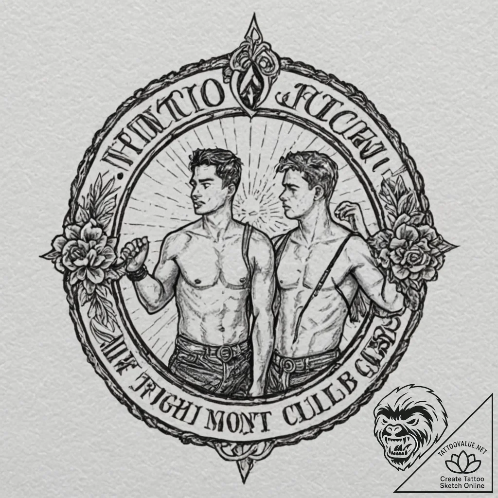 A chicano lettering tattoo of "the first rule... - tattoo sketch (№1751957687_0, 08.07.2025 06:54) — tattoovalue.net