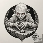 A neo-traditional tattoo of bilbo baggins fin… – tattoo sketch (№1751959203_0, 08.07.2025 07:20) — tattoovalue.net