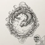 A watercolor sketch of a magical portal, swir… – tattoo sketch (№1751959931_0, 08.07.2025 07:32) — tattoovalue.net