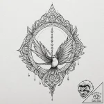 A minimalist tattoo of zireael, ciri’s swallo… – tattoo sketch (№1751960008_0, 08.07.2025 07:33) — tattoovalue.net