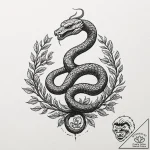 A minimalist tattoo of the cobra kai snake lo… – tattoo sketch (№1751960425_0, 08.07.2025 07:40) — tattoovalue.net