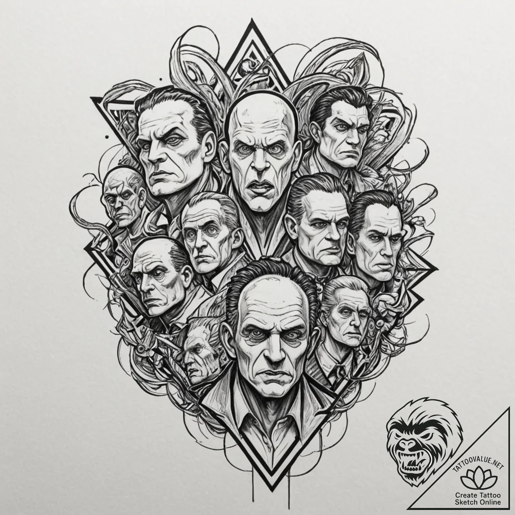 рєр»р°сѓсѓрёс‡рµсѓрєрёрµ с…рѕсђсђрѕсђс‹ (univ... - tattoo sketch (№1751960763_0, 08.07.2025 07:46) — tattoovalue.net