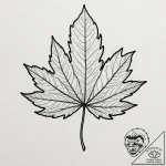 Leaf, tattoo flash sheet design, vibrant colo… – tattoo sketch (№1751961855_0, 08.07.2025 08:04) — tattoovalue.net