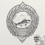 A watercolor tattoo of the sea from ponyo, wi… – tattoo sketch (№1751962697_0, 08.07.2025 08:18) — tattoovalue.net