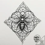 Honeycomb, tattoo sketch design, highly detai… – tattoo sketch (№1751962781_0, 08.07.2025 08:19) — tattoovalue.net