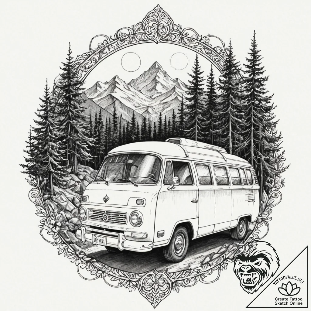 A sketch of the main character from into the... - tattoo sketch (№1751963707_0, 08.07.2025 08:35) — tattoovalue.net