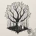 The forest spirits (kodama) from princess mon… – tattoo sketch (№1751963874_0, 08.07.2025 08:37) — tattoovalue.net