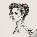 A neo-traditional portrait of marge gunderson… – tattoo sketch (№1751965811_0, 08.07.2025 09:10) — tattoovalue.net