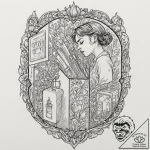 A graphic novel panel of the terrifying refri… – tattoo sketch (№1751965895_0, 08.07.2025 09:11) — tattoovalue.net
