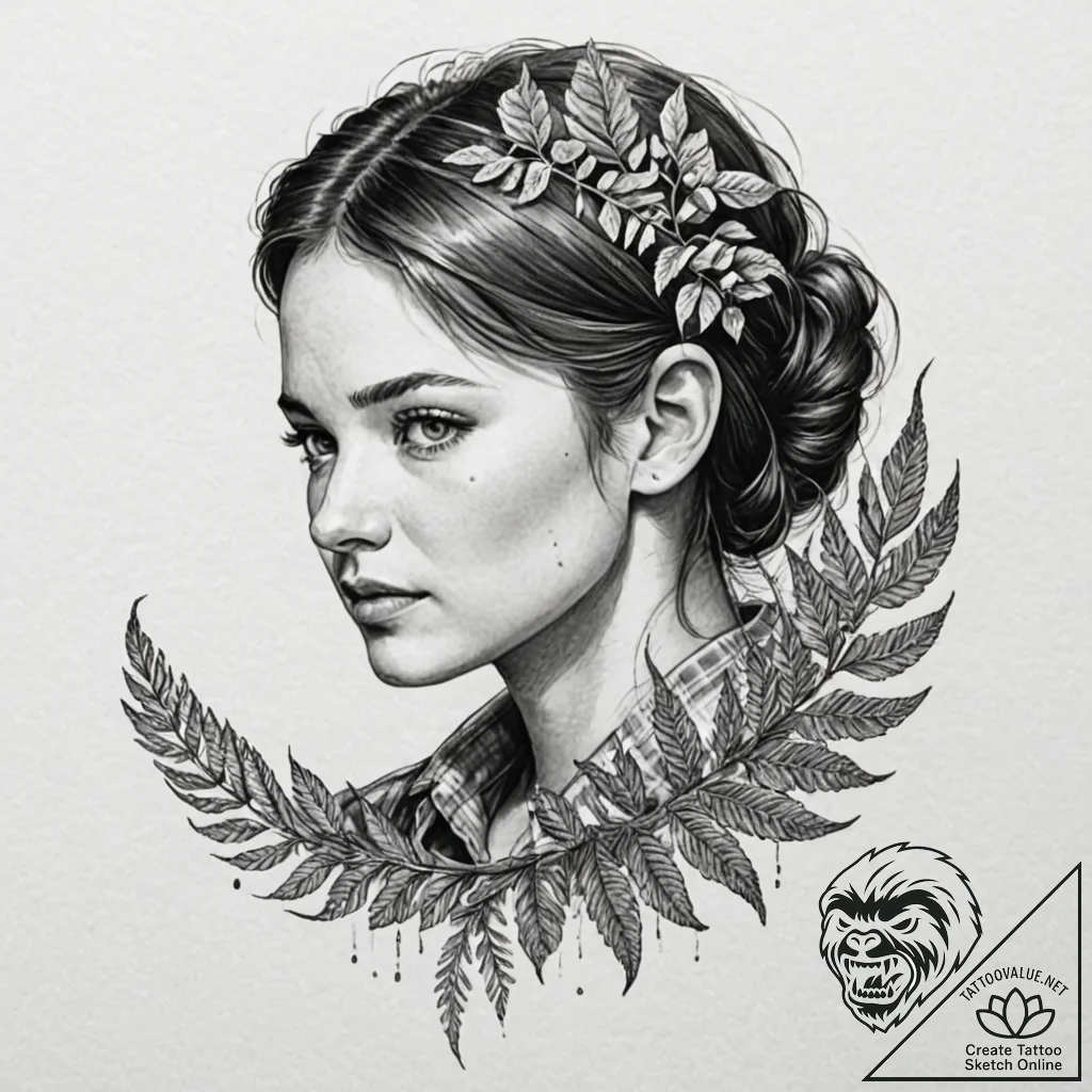 Ellie's fern tattoo from the last of us, tatt... - tattoo sketch (№1751966230_0, 08.07.2025 09:17) — tattoovalue.net