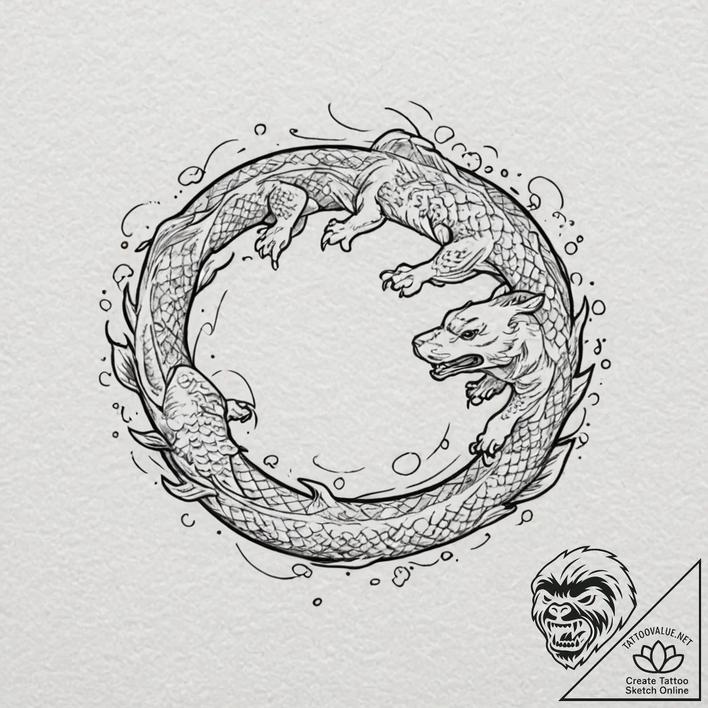 A sketch of the "dags" (dogs) from snatch, ch... - tattoo sketch (№1751966601_0, 08.07.2025 09:23) — tattoovalue.net