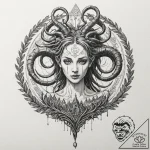A linework design of the labyrinth from pan’s… – tattoo sketch (№1751966767_0, 08.07.2025 09:26) — tattoovalue.net