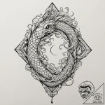 A sketch of the back of neo’s head with the c… – tattoo sketch (№1751967438_0, 08.07.2025 09:37) — tattoovalue.net