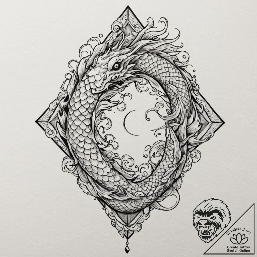 A sketch of the back of neo's head with the c... - tattoo sketch (№1751967438_0, 08.07.2025 09:37) — tattoovalue.net