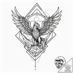 Griffin, concept art for tattoo, black and re… – tattoo sketch (№1751967776_0, 08.07.2025 09:42) — tattoovalue.net