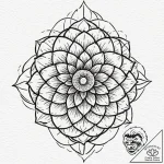 Flower of life, tattoo drawing outline, clear… – tattoo sketch (№1751968114_0, 08.07.2025 09:48) — tattoovalue.net
