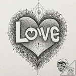 Audio waveform of a specific word (e.g., “lov… – tattoo sketch (№1751969040_0, 08.07.2025 10:04) — tattoovalue.net