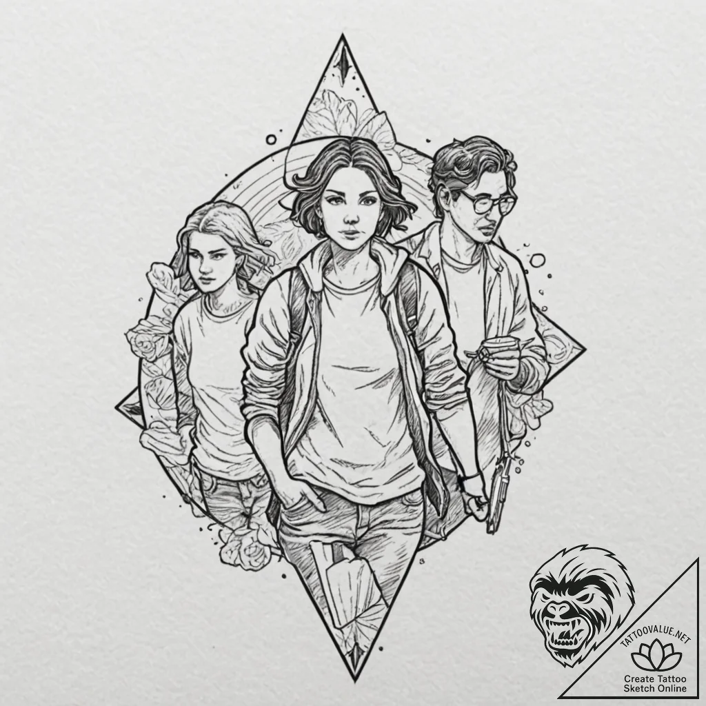 р±сѓрјр°р¶рѕс‹р№ рґрѕрј (money heist / la cas... - tattoo sketch (№1751970226_0, 08.07.2025 10:23) — tattoovalue.net
