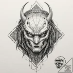 116. neo-traditional tattoo of the predator’s… – tattoo sketch (№1751972082_0, 08.07.2025 10:54) — tattoovalue.net