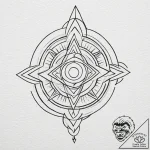 A sketch of the “paimon” sigil from hereditar… – tattoo sketch (№1751972160_0, 08.07.2025 10:56) — tattoovalue.net