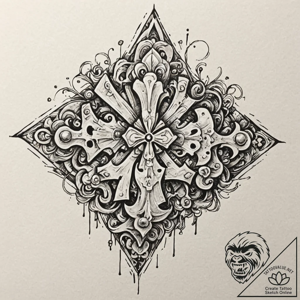 Puzzle, ink illustration for tattoo, studio l... - tattoo sketch (№1751972826_0, 08.07.2025 11:07) — tattoovalue.net