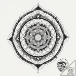 A spinning top, concept art for tattoo, geome… – tattoo sketch (№1751973248_0, 08.07.2025 11:14) — tattoovalue.net