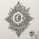 A linework tattoo of the “to be continued” ar… – tattoo sketch (№1751973417_0, 08.07.2025 11:16) — tattoovalue.net