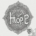 A single, powerful word “hope”, with a tiny,… – tattoo sketch (№1751973706_0, 08.07.2025 11:21) — tattoovalue.net