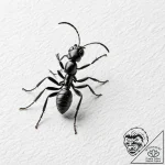 A beautiful, strong ant, working for the good… – tattoo sketch (№1751973784_0, 08.07.2025 11:23) — tattoovalue.net