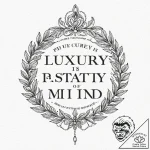 The phrase “luxury is a state of mind” – tattoo sketch (№1751974061_0, 08.07.2025 11:27) — tattoovalue.net