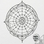 A beautiful, delicate pattern of spiderwebs a… – tattoo sketch (№1751974626_0, 08.07.2025 11:37) — tattoovalue.net
