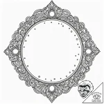 A beautiful, ornate hand mirror, reflecting a… – tattoo sketch (№1751975228_0, 08.07.2025 11:47) — tattoovalue.net