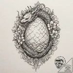 A beautiful, detailed drawing of a faberge eg… – tattoo sketch (№1751975996_0, 08.07.2025 11:59) — tattoovalue.net