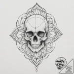 A woman’s portrait, half realistic, half x-ra… – tattoo sketch (№1751976762_0, 08.07.2025 12:12) — tattoovalue.net