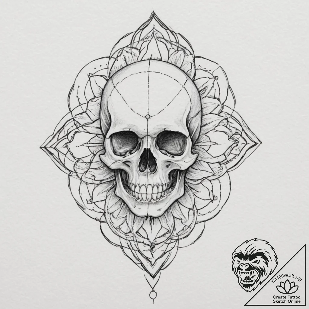 A woman's portrait, half realistic, half x-ra... - tattoo sketch (№1751976762_0, 08.07.2025 12:12) — tattoovalue.net