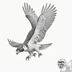 A powerful hunting peregrine falcon, diving a… – tattoo sketch (№1751984155_0, 08.07.2025 14:15) — tattoovalue.net