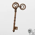 A rusty key, symbolizing a non-existent door – tattoo sketch (№1751984237_0, 08.07.2025 14:17) — tattoovalue.net