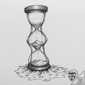 An hourglass, but the sand is flowing upwards… – tattoo sketch (№1751984747_0, 08.07.2025 14:25) — tattoovalue.net