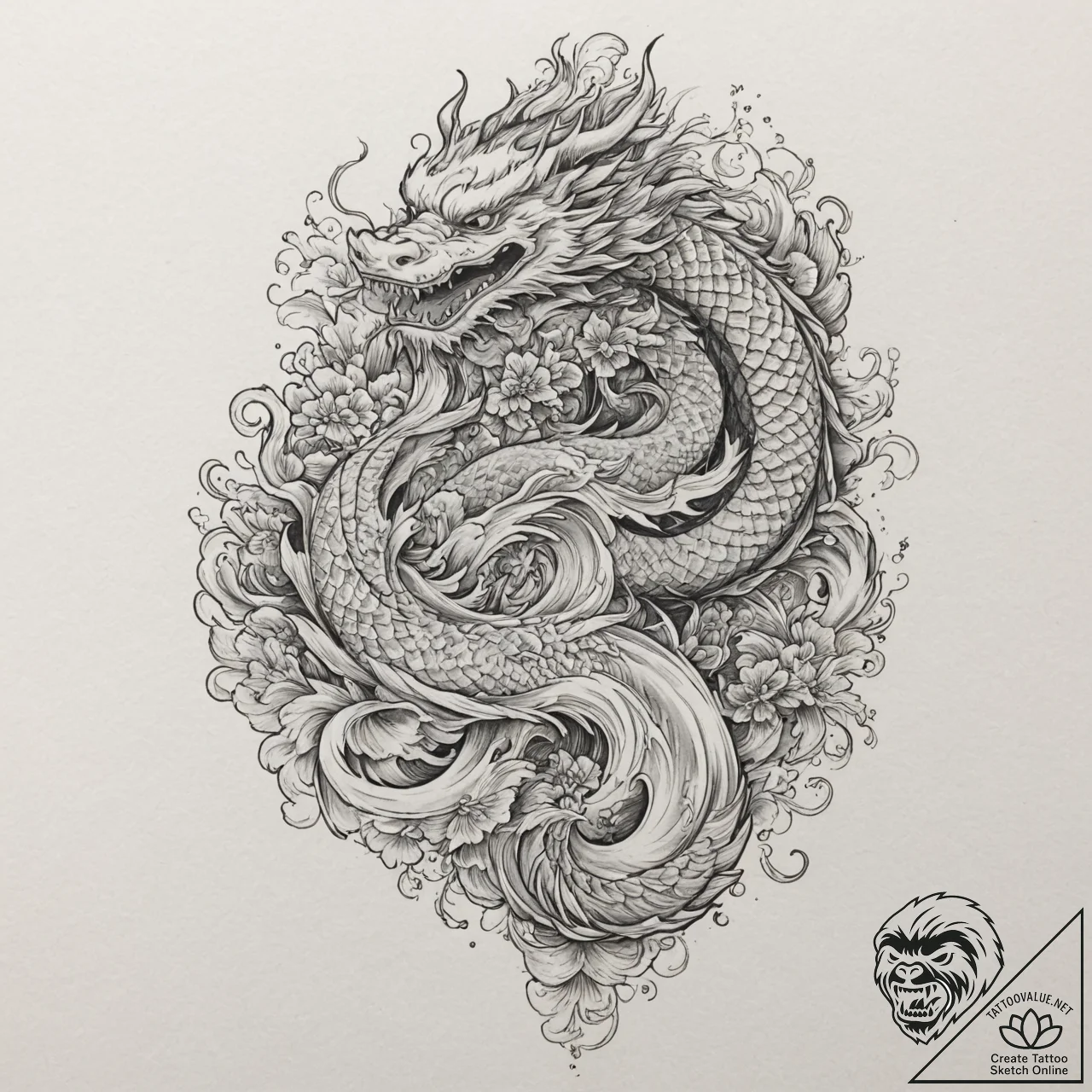 A beautiful, detailed drawing of a family cas... - tattoo sketch (№1751985561_0, 08.07.2025 14:39) — tattoovalue.net