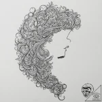 A beautiful woman’s silhouette, but she is ma… – tattoo sketch (№1751986071_0, 08.07.2025 14:47) — tattoovalue.net