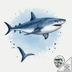 A majestic whale shark, its spots are soft wa… – tattoo sketch (№1751988240_0, 08.07.2025 15:24) — tattoovalue.net