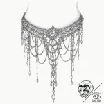 A delicate, ornamental chain, draping from th… – tattoo sketch (№1751989497_0, 08.07.2025 15:44) — tattoovalue.net