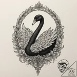 A beautiful, realistic black swan, a symbol o… – tattoo sketch (№1751989830_0, 08.07.2025 15:50) — tattoovalue.net