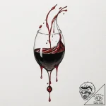 A realistic, dripping drop of red wine on the… – tattoo sketch (№1751989914_0, 08.07.2025 15:51) — tattoovalue.net