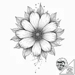 A quote “she’s the type of flower that can st… – tattoo sketch (№1751996861_0, 08.07.2025 17:47) — tattoovalue.net